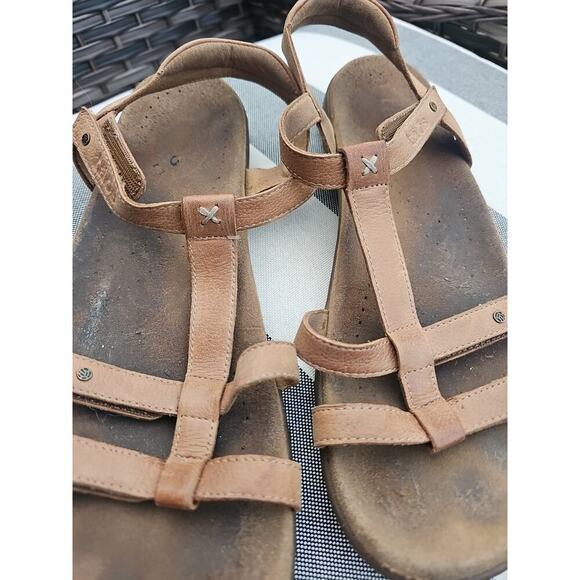 Taos Trophy 2 Sandals Women's Size 10 Brown Leather Strappy Comfort Walking - Picture 10 of 15